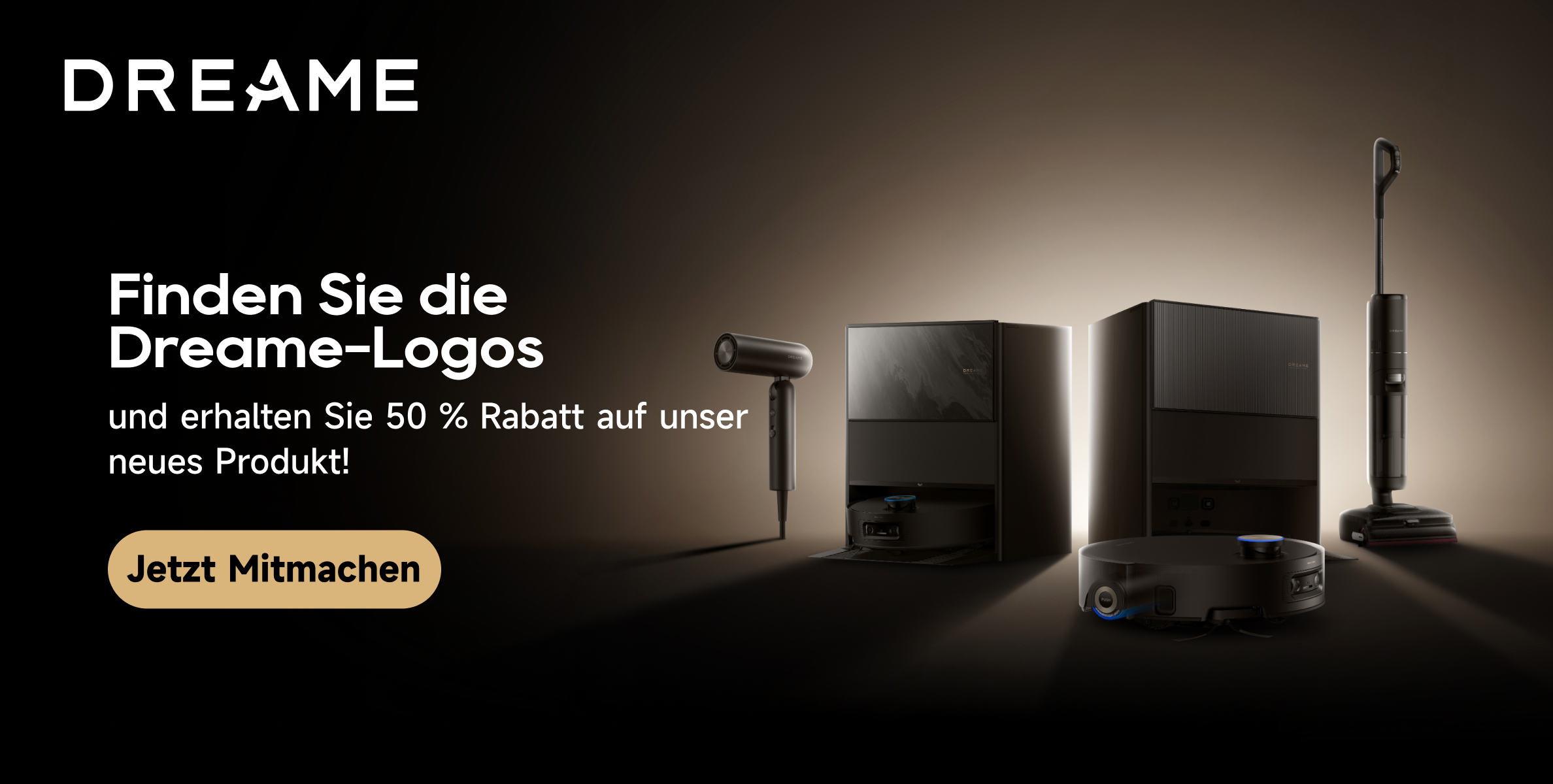 Finden Sie die Dreame-Logos und erhalten