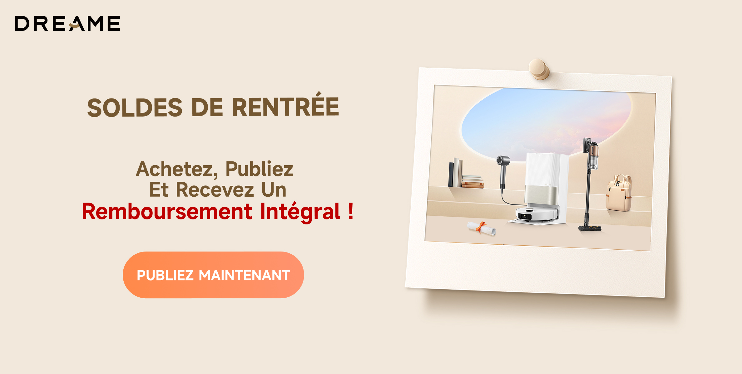 Achetez, publiez et recevez un rembourse