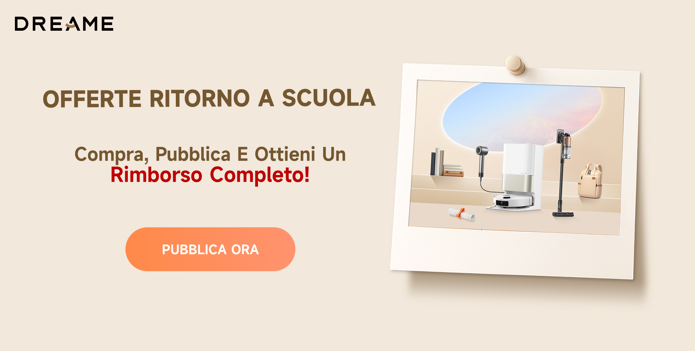 Compra, pubblica e ottieni un rimborso c